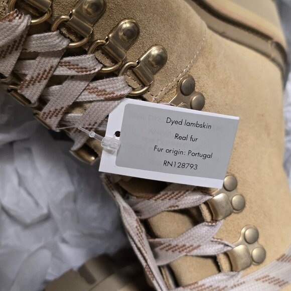 AllSaints Wanda Shearling Boots Luxe Warmth & Style--NIB--Size 8 - Picture 6 of 12